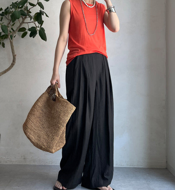  「シャンブレータックワイドパンツ」|チノ|