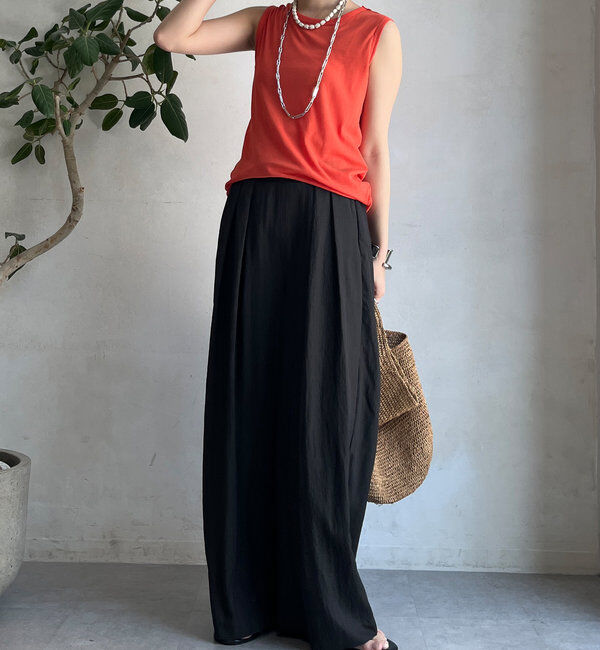  「シャンブレータックワイドパンツ」|チノ|