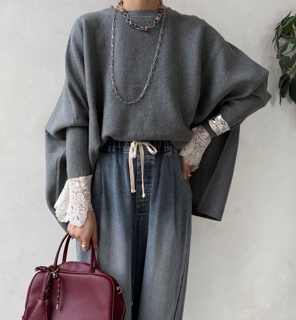  「【WEB限定】ポンチョニット」|ニット・セーター|