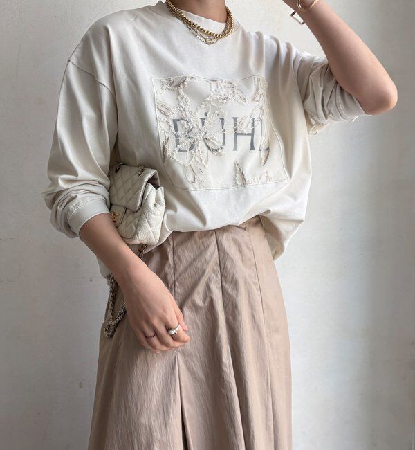  「【WEB限定】レースロゴロンTEE」|Tシャツ・カットソー|オフホワイト