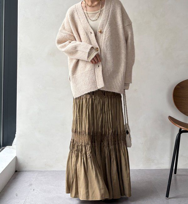  「【WEB限定】オーバーシルエットVニットカーディガン」|カーディガン|