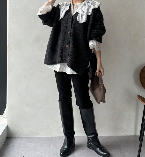  「【WEB限定】オーバーシルエットVニットカーディガン」|カーディガン|