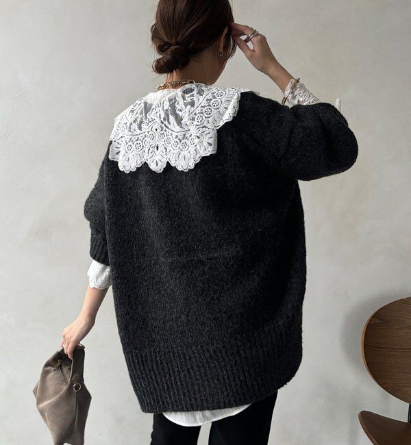  「【WEB限定】オーバーシルエットVニットカーディガン」|カーディガン|