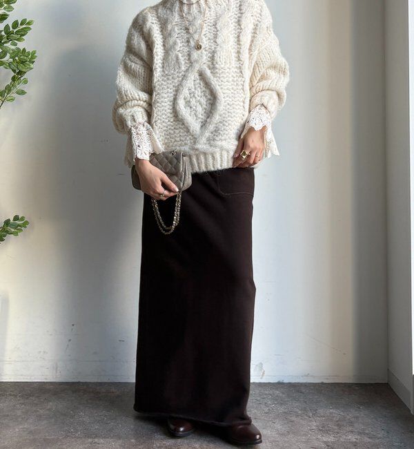  「【WEB限定】ローゲージケーブルニット」|ニット・セーター|