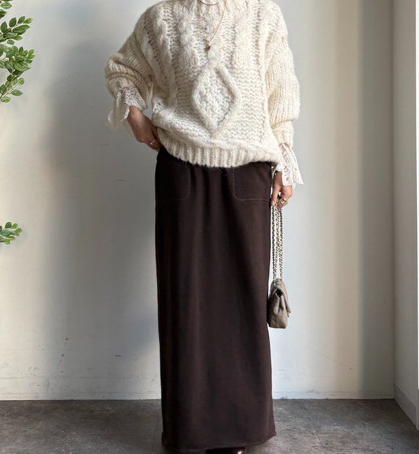  「【WEB限定】ローゲージケーブルニット」|ニット・セーター|