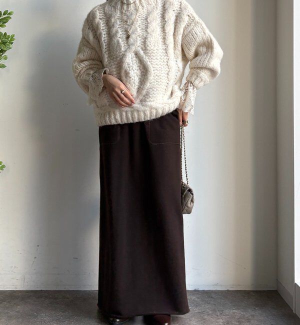  「【WEB限定】ローゲージケーブルニット」|ニット・セーター|