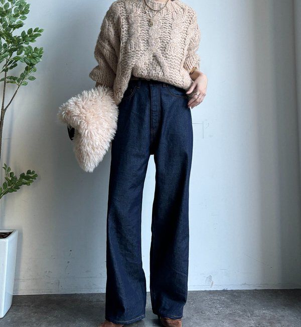  「【WEB限定】ローゲージケーブルニット」|ニット・セーター|