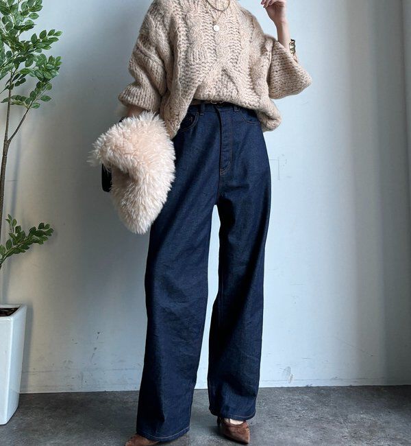  「【WEB限定】ローゲージケーブルニット」|ニット・セーター|