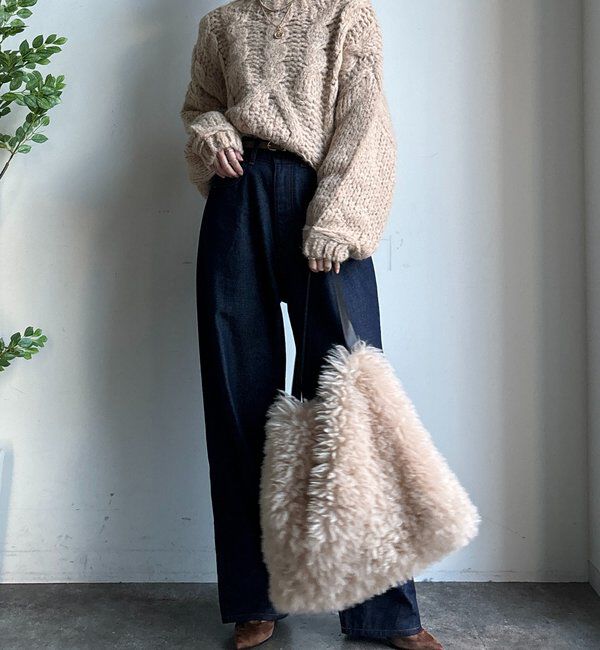  「【WEB限定】ローゲージケーブルニット」|ニット・セーター|