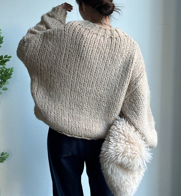  「【WEB限定】ローゲージケーブルニット」|ニット・セーター|