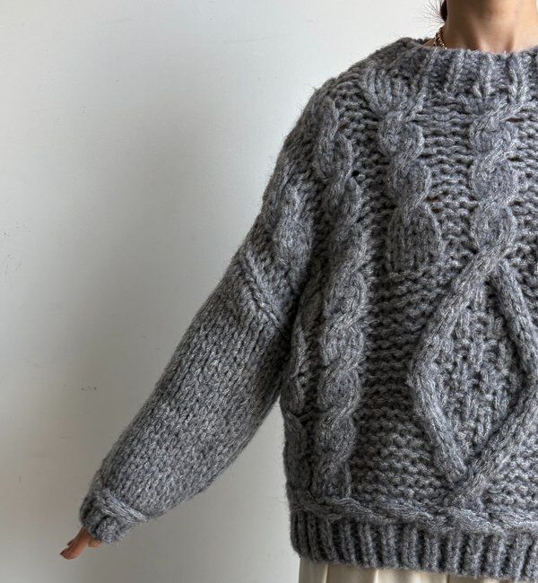  「【WEB限定】ローゲージケーブルニット」|ニット・セーター|