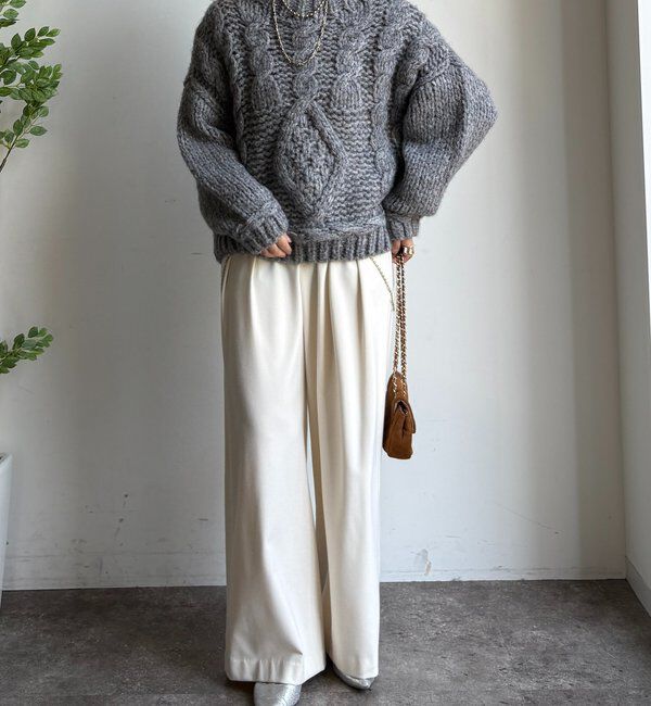  「【WEB限定】ローゲージケーブルニット」|ニット・セーター|