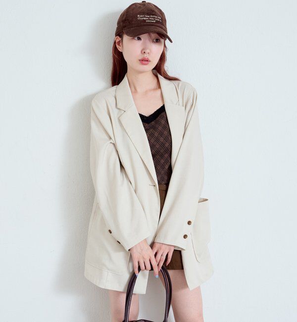  「【4色展開/裏地なし】バックスリットジャケット」|その他|