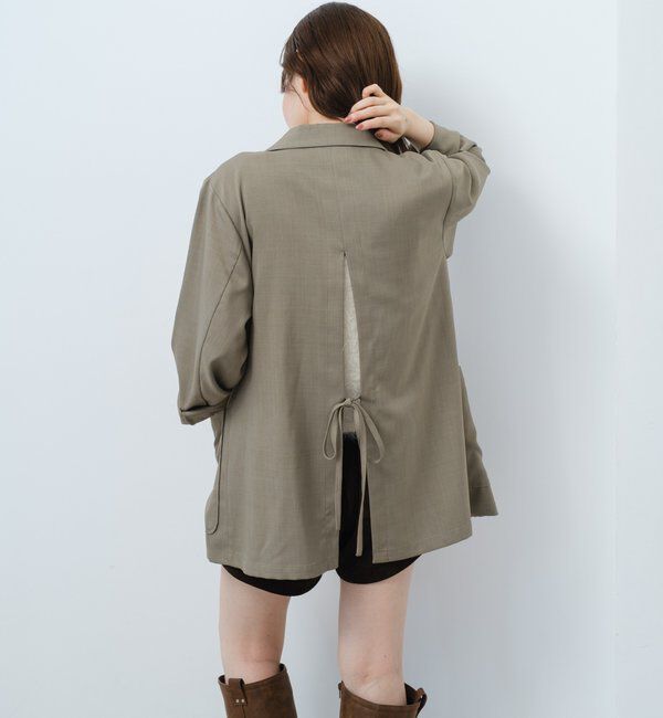  「【4色展開/裏地なし】バックスリットジャケット」|その他|