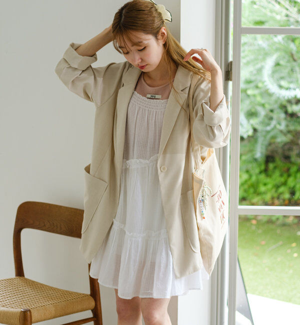  「【4色展開/裏地なし】バックスリットジャケット」|その他|