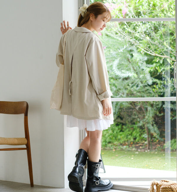  「【4色展開/裏地なし】バックスリットジャケット」|その他|