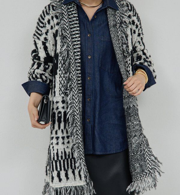  「【25th記念アイテム】フリンジニットガウン」|ニット・セーター|