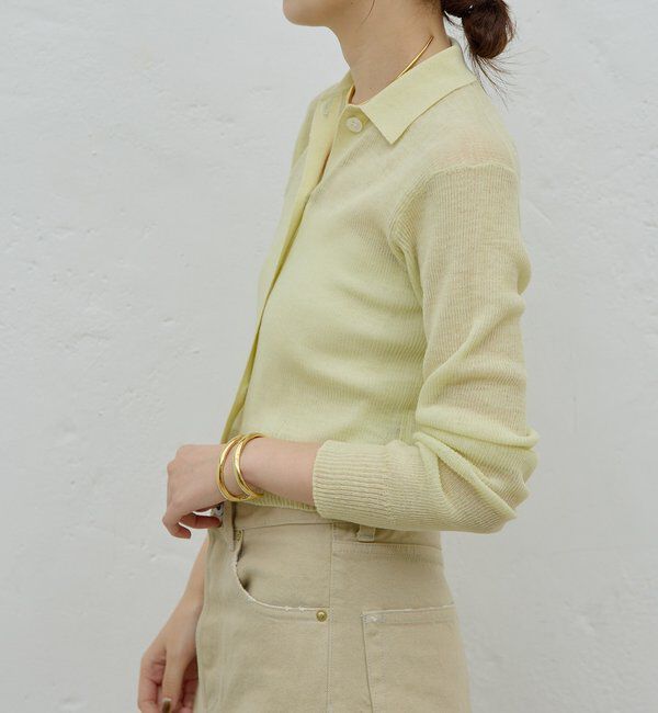  「【HERITANOVUM】【セットアップ対応】シアーリブポロニット」|ニット・セーター|