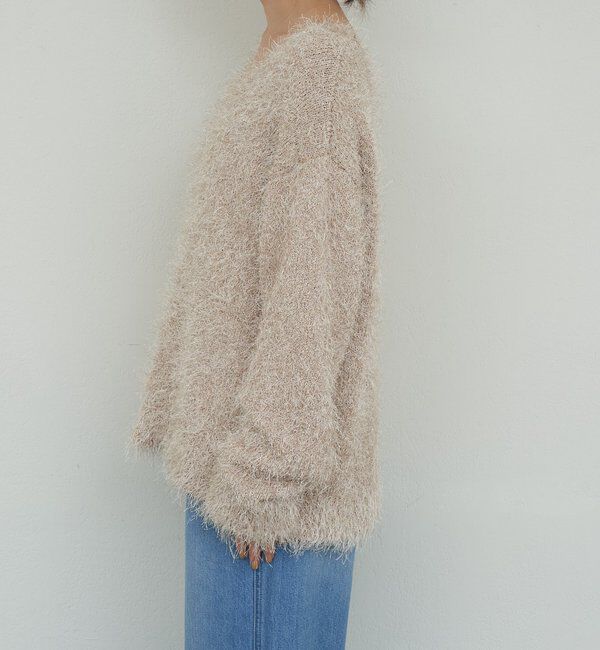  「【2way】【品良く着映える】フェザーヤーンニットプルオーバー」|ニット・セーター|