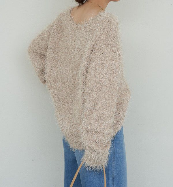  「【2way】【品良く着映える】フェザーヤーンニットプルオーバー」|ニット・セーター|