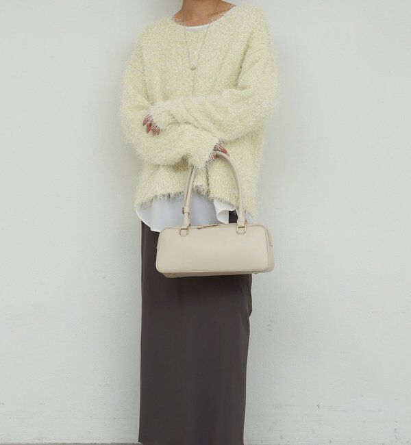  「【2way】【品良く着映える】フェザーヤーンニットプルオーバー」|ニット・セーター|