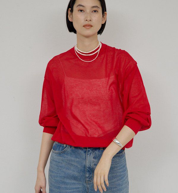  「コットンシアーニット」|ニット・セーター|