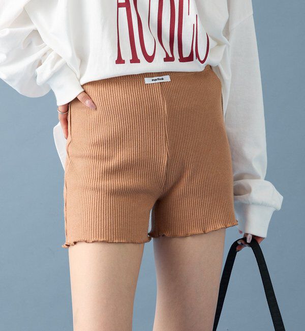  「【SETUPで着るのも◎】起毛リブショートパンツ」|チノ|