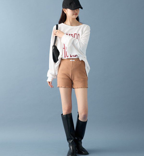  「【SETUPで着るのも◎】起毛リブショートパンツ」|チノ|