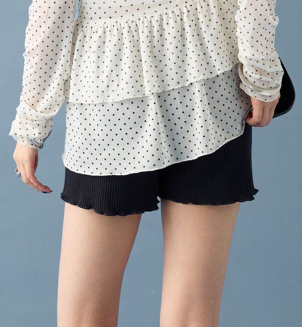  「【SETUPで着るのも◎】起毛リブショートパンツ」|チノ|