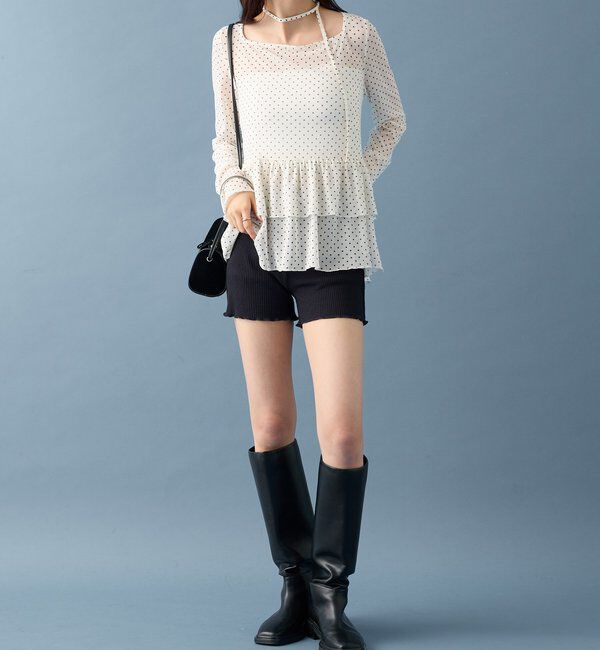  「【SETUPで着るのも◎】起毛リブショートパンツ」|チノ|