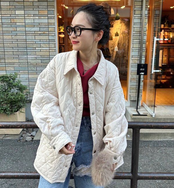  「襟付きキルティングジャケット」|その他|