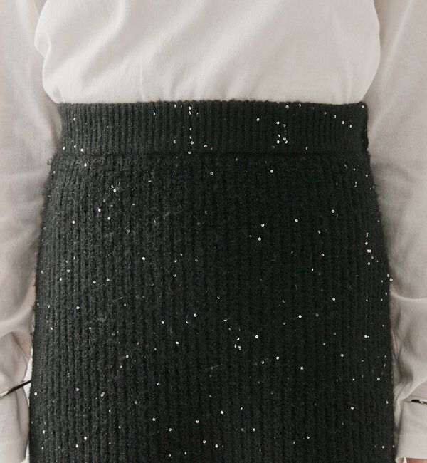  「スパンコールニットスカート」|スカート|