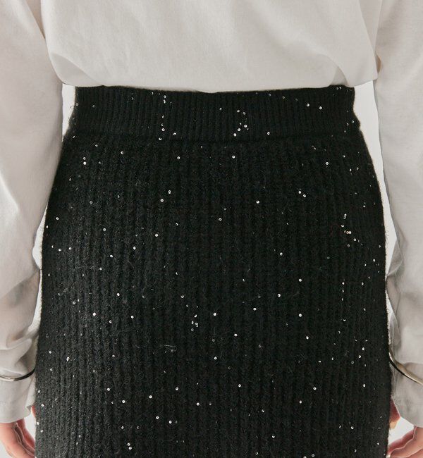  「スパンコールニットスカート」|スカート|