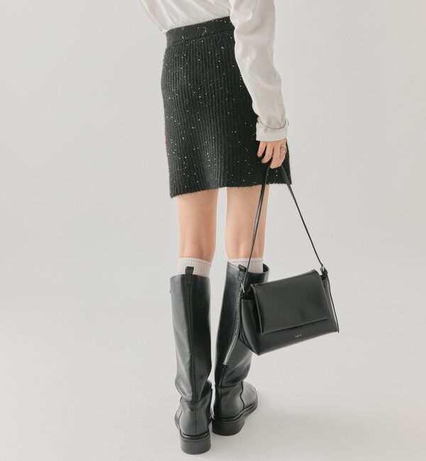  「スパンコールニットスカート」|スカート|