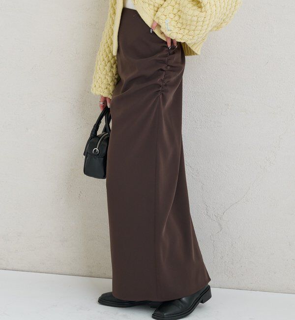  「サイドギャザータックスカート」|スカート|