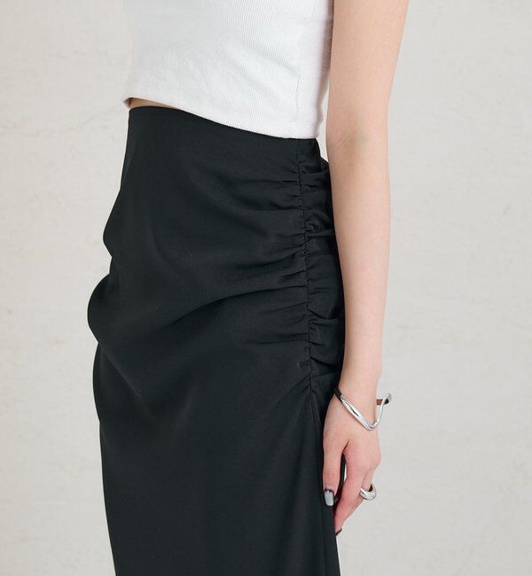  「サイドギャザータックスカート」|スカート|