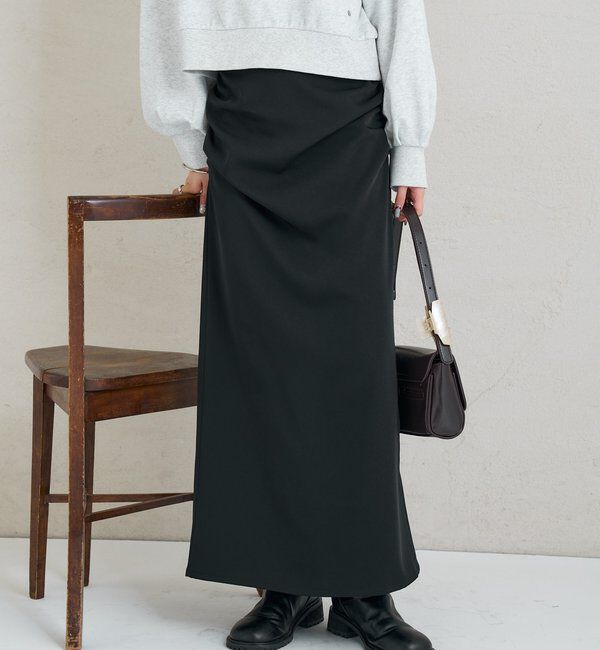  「サイドギャザータックスカート」|スカート|