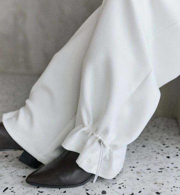  「裾ドロストスウェットパンツ」|チノ|