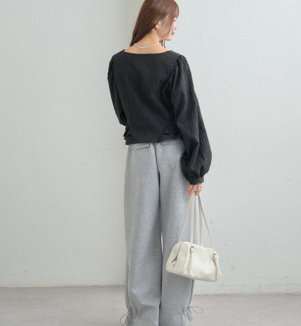  「裾ドロストスウェットパンツ」|チノ|