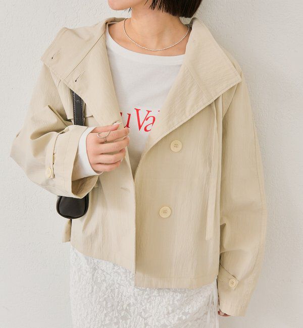  「スタンドカラーショートトレンチ」|トレンチコート|