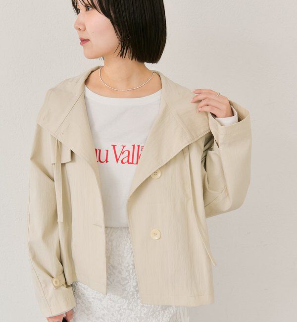  「スタンドカラーショートトレンチ」|トレンチコート|