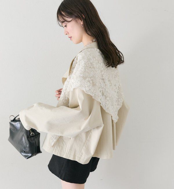  「スタンドカラーショートトレンチ」|トレンチコート|