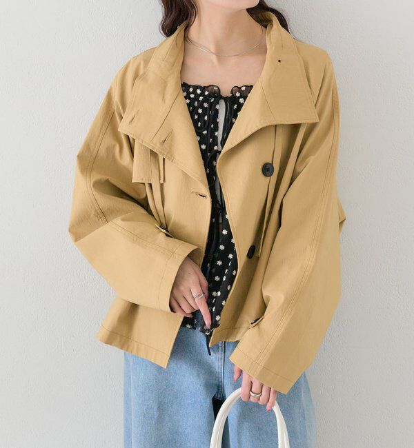  「スタンドカラーショートトレンチ」|トレンチコート|