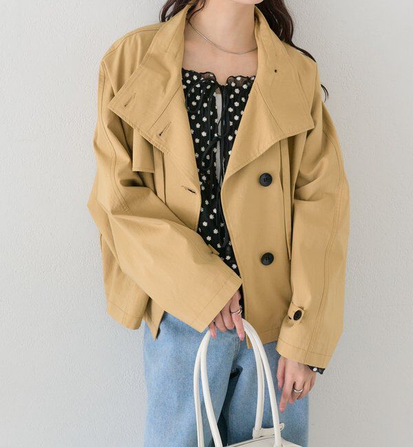  「スタンドカラーショートトレンチ」|トレンチコート|