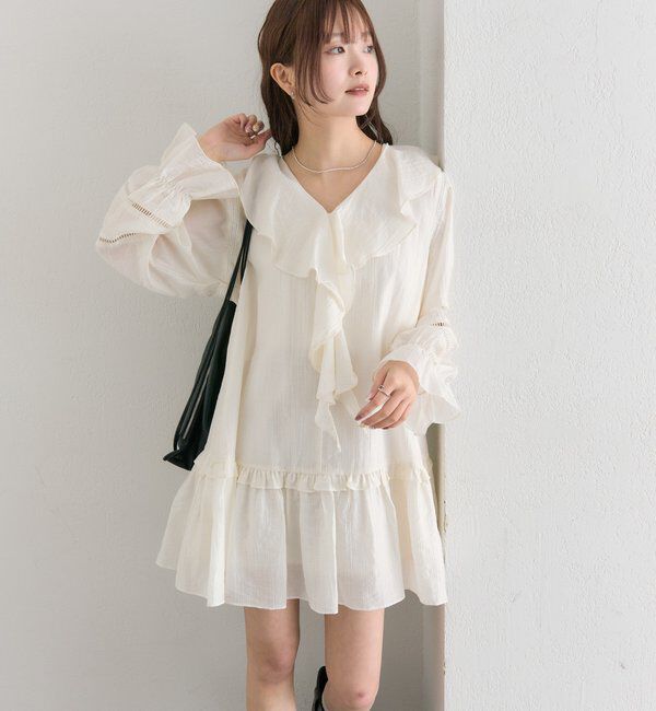  「ラッフルティアードミニワンピース」|ワンピース|