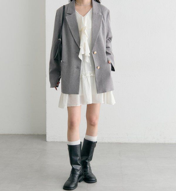  「ラッフルティアードミニワンピース」|ワンピース|