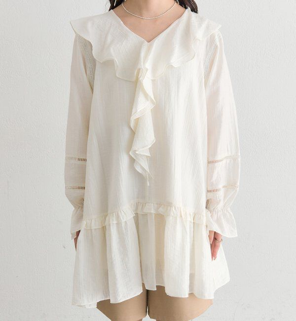  「ラッフルティアードミニワンピース」|ワンピース|