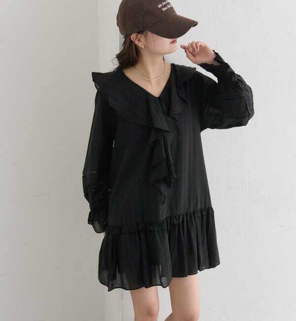  「ラッフルティアードミニワンピース」|ワンピース|