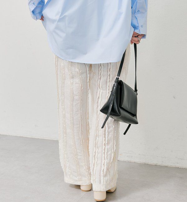  「カットレースフレアパンツ」|チノ|