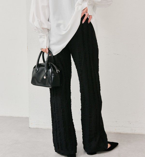  「カットレースフレアパンツ」|チノ|